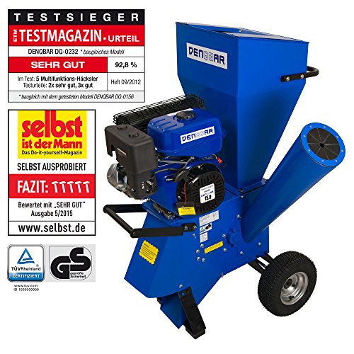 DENQBAR Gartenhäcksler / Gartenschredder mit 11 kW (15 PS) Benzinmotor